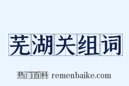 芜湖关组词是什么意思的图片